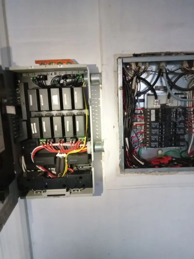 Electrical panel upgrade completed for Security Camera Wiring in Northport